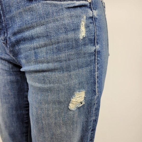 Mother The Looker Crop Gypsy Distressed With Frayed Ankless Size 25 - Picture 11 of 16